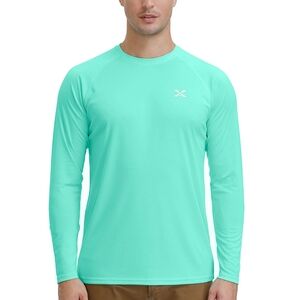 MOHEEN Men's Long‎ Sleeve Rashguard UPF 50+ Sun Shirts Quick Dry Hiking Fishing